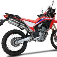 Escape compatible con Honda Crf 300 L - Rally 2021-2024, Dual Inox, Escape homologado, legal, con db killer extraíble, tubo de conexión y catalizador 