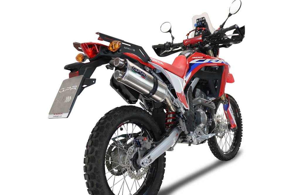 Escape compatible con Honda Crf 300 L - Rally 2021-2024, Dual Inox, Escape homologado, legal, con db killer extraíble, tubo de conexión y catalizador 