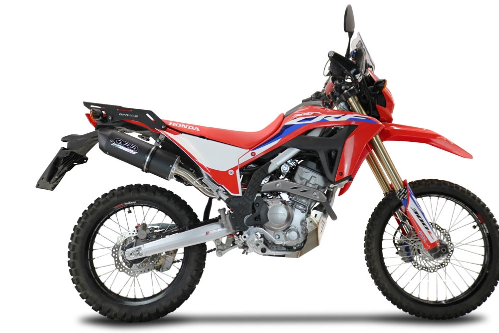 Escape compatible con Honda Crf 300 L - Rally 2021-2024, Furore Nero, Escape homologaedo, legal para mercados fuera de la UE, incluido tubo de enlace y db killer extraíble 