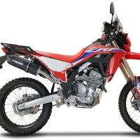 Escape compatible con Honda Crf 300 L - Rally 2021-2024, Furore Nero, Escape homologaedo, legal para mercados fuera de la UE, incluido tubo de enlace y db killer extraíble 