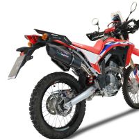 Escape compatible con Honda Crf 300 L - Rally 2021-2024, Furore Nero, Escape homologaedo, legal para mercados fuera de la UE, incluido tubo de enlace y db killer extraíble 