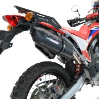 Escape compatible con Honda Crf 300 L - Rally 2021-2024, Furore Nero, Escape homologaedo, legal para mercados fuera de la UE, incluido tubo de enlace y db killer extraíble 