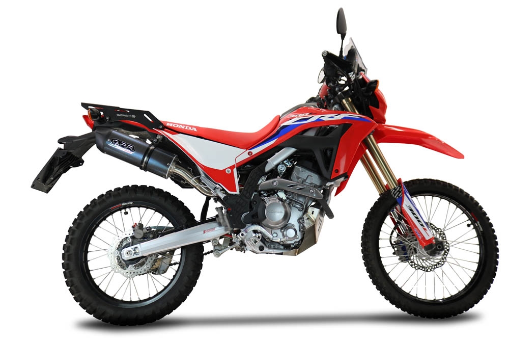 Escape compatible con Honda Crf 300 L - Rally 2021-2024, Furore Poppy, Escape homologaedo, legal para mercados fuera de la UE, incluido tubo de enlace y db killer extraíble 