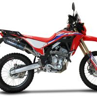 Escape compatible con Honda Crf 300 L - Rally 2021-2024, Furore Poppy, Escape homologaedo, legal para mercados fuera de la UE, incluido tubo de enlace y db killer extraíble 