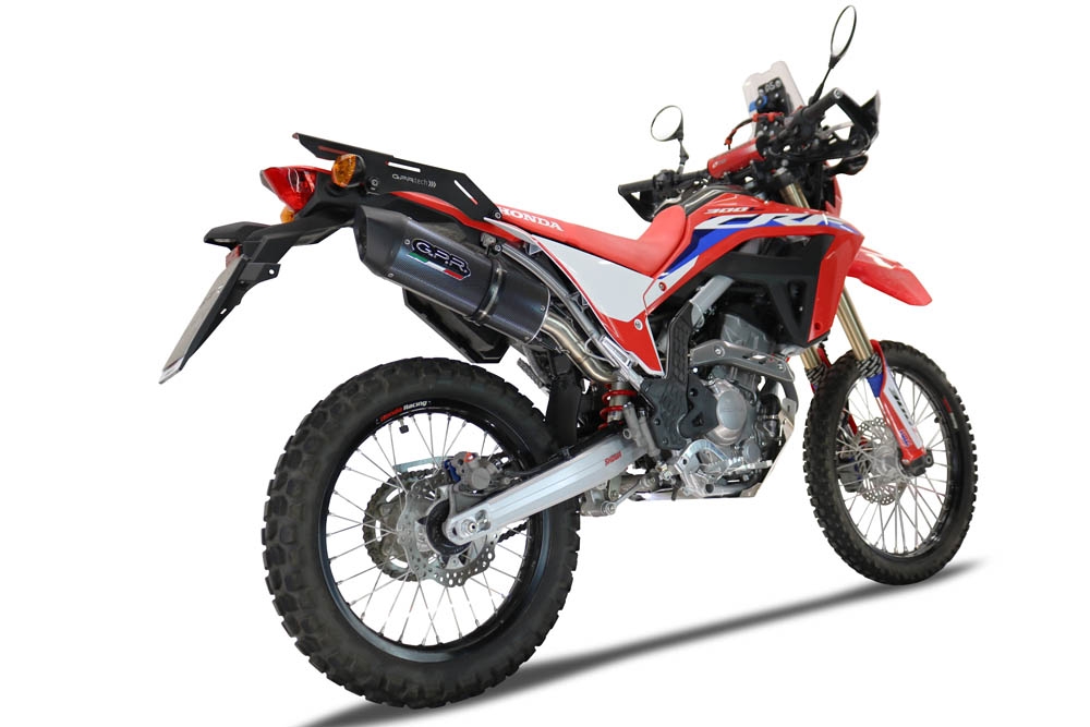 Escape compatible con Honda Crf 300 L - Rally 2021-2024, Furore Poppy, Escape homologaedo, legal para mercados fuera de la UE, incluido tubo de enlace y db killer extraíble 