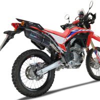 Escape compatible con Honda Crf 300 L - Rally 2021-2024, Furore Poppy, Escape homologaedo, legal para mercados fuera de la UE, incluido tubo de enlace y db killer extraíble 