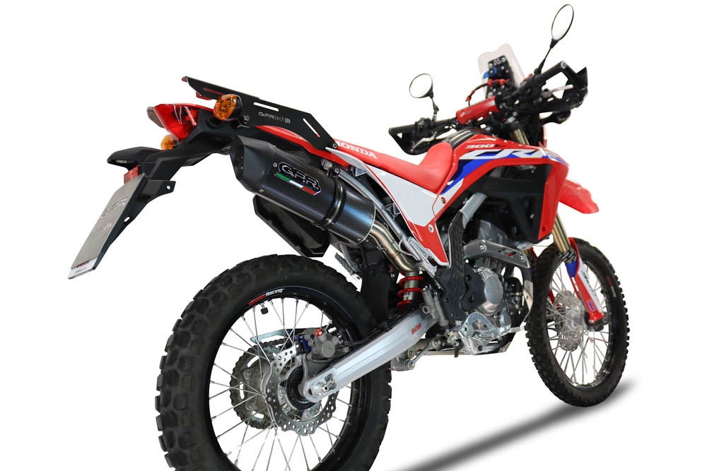 Escape compatible con Honda Crf 300 L - Rally 2021-2024, Furore Poppy, Escape homologaedo, legal para mercados fuera de la UE, incluido tubo de enlace y db killer extraíble 