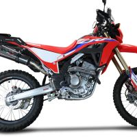 Escape compatible con Honda Crf 300 L - Rally 2021-2024, Gpe Ann. Poppy, Escape homologaedo, legal para mercados fuera de la UE, incluido tubo de enlace y db killer extraíble 