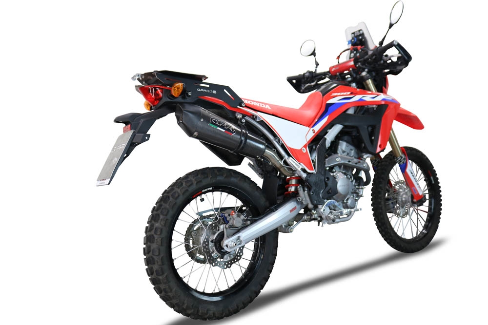 Escape compatible con Honda Crf 300 L - Rally 2021-2024, Gpe Ann. Poppy, Escape homologaedo, legal para mercados fuera de la UE, incluido tubo de enlace y db killer extraíble 