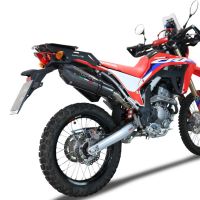 Escape compatible con Honda Crf 300 L - Rally 2021-2024, Gpe Ann. Poppy, Escape homologaedo, legal para mercados fuera de la UE, incluido tubo de enlace y db killer extraíble 