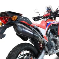 Escape compatible con Honda Crf 300 L - Rally 2021-2024, Gpe Ann. Poppy, Escape homologaedo, legal para mercados fuera de la UE, incluido tubo de enlace y db killer extraíble 