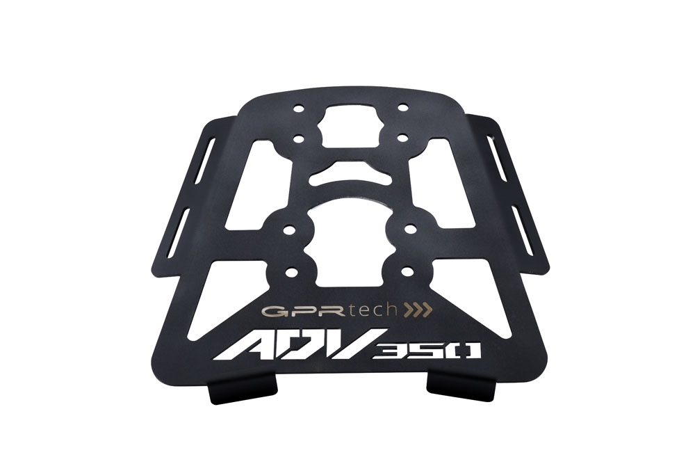GPR TECH compatible con  Honda Adv 350 2022/2024 e5 Placa de fijación específica Top Case ALPITECH 35 LT compatible con portaequipajes original, fabricada en acero inoxidable con 4 puntos de anclaje