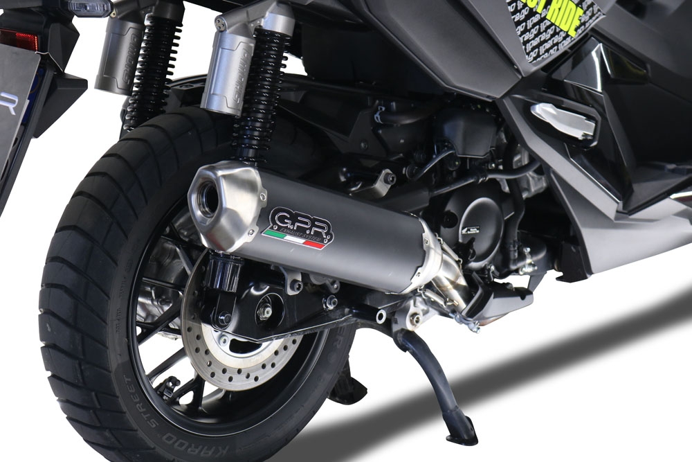 Escape compatible con Honda Adv 350 2022-2024, Pentascooter, Escape racing, silencioso con tubo de conexión 
