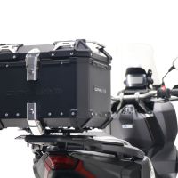 Baúl GPR TECH compatible con  Honda Forza 125 2015/2023 Baúl Alpi-Tech en aluminio, color negro con placa específica incluida Capacidad Litros 35
