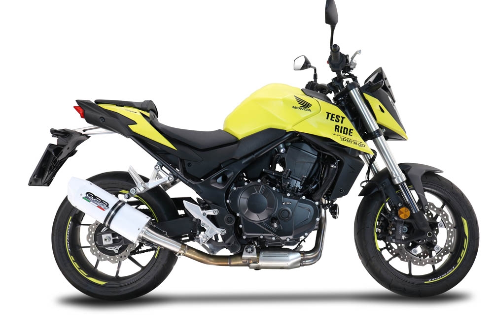 Escape compatible con Honda CB 750 Hornet 2023-2024, Albus Evo4, Escape legal, homologado, silenciador con db killer desmontable y tubo de conexión específico 