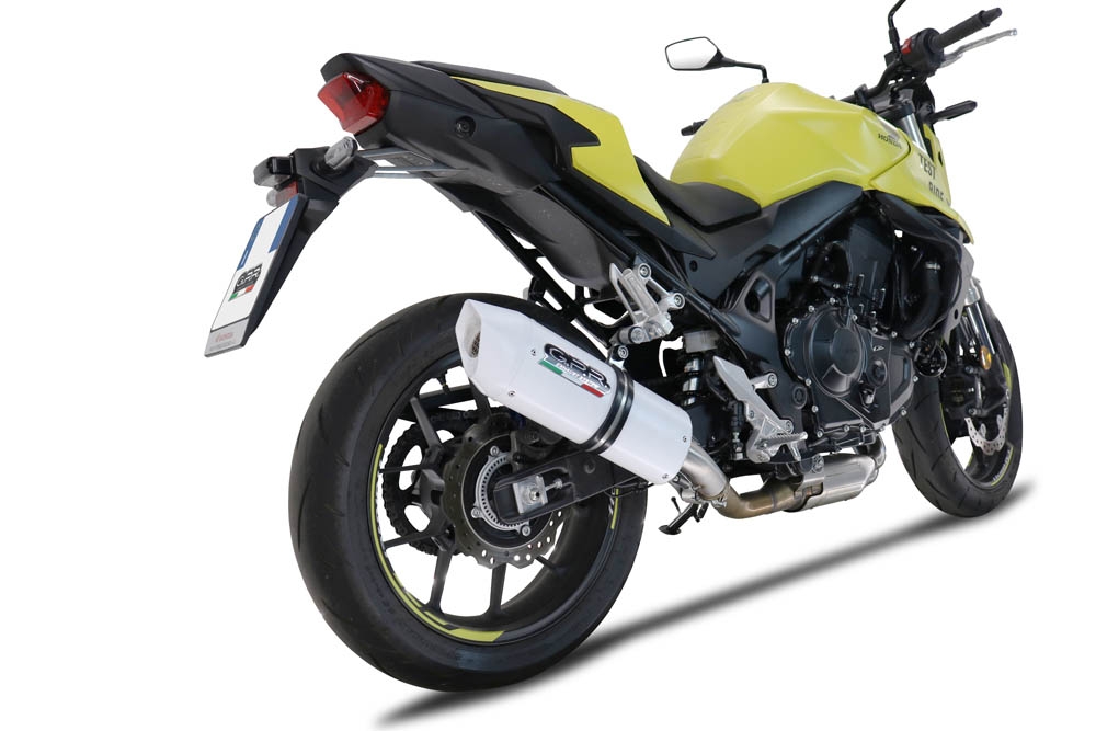 Escape compatible con Honda CB 750 Hornet 2023-2024, Albus Evo4, Escape legal, homologado, silenciador con db killer desmontable y tubo de conexión específico 