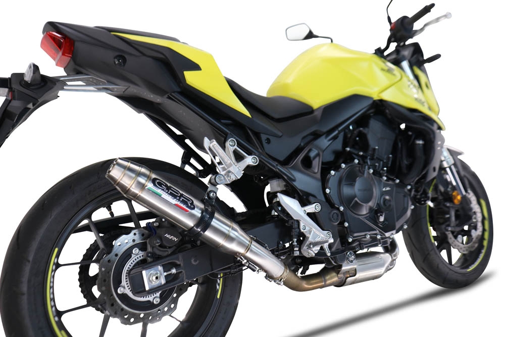 Escape compatible con Honda CB 750 Hornet 2023-2024, Deeptone Inox, Escape legal, homologado, silenciador con db killer desmontable y tubo de conexión específico 