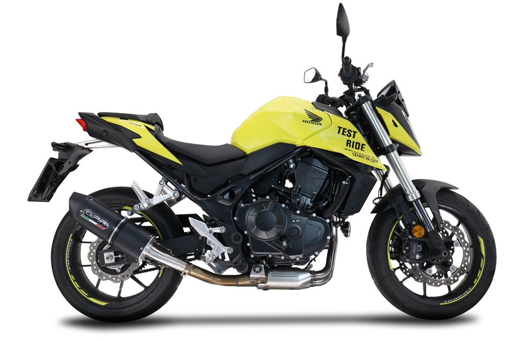 Escape compatible con Honda CB 750 Hornet 2023-2024, Furore Evo4 Nero, Escape legal, homologado, silenciador con db killer desmontable y tubo de conexión específico 