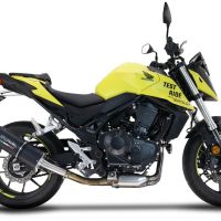 Escape compatible con Honda CB 750 Hornet 2023-2024, Furore Evo4 Nero, Escape legal, homologado, silenciador con db killer desmontable y tubo de conexión específico 