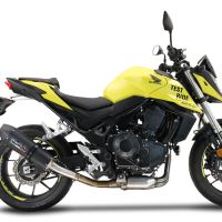 Escape compatible con Honda CB 750 Hornet 2023-2024, M3 Black Titanium, Escape legal, homologado, silenciador con db killer desmontable y tubo de conexión específico 