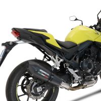 Escape compatible con Honda CB 750 Hornet 2023-2024, M3 Black Titanium, Escape legal, homologado, silenciador con db killer desmontable y tubo de conexión específico 