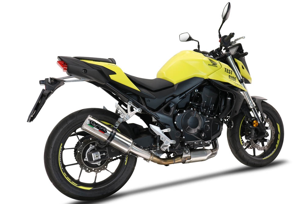 Escape compatible con Honda CB 750 Hornet 2023-2024, M3 Inox , Escape legal, homologado, silenciador con db killer desmontable y tubo de conexión específico 