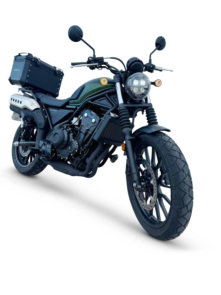Baúl GPR TECH compatible con  Honda CL 500 2023/2025 Baúl Alpi-Tech en aluminio, color negro con placa específica incluida Capacidad Litros 45