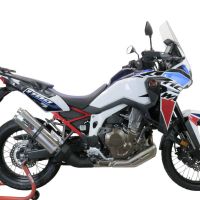 Escape compatible con Honda Crf 1000 L Africa Twin 2018-2020, Dual Inox, Escape legal, homologado, silenciador con db killer desmontable y tubo de conexión específico 