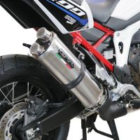 Escape compatible con Honda Crf 1000 L Africa Twin 2018-2020, Dual Inox, Escape legal, homologado, silenciador con db killer desmontable y tubo de conexión específico 