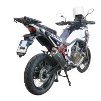 Escape compatible con Honda Crf 1100 L Africa Twin 2020-2025, Dual Poppy, Escape legal, homologado, silenciador con db killer desmontable y tubo de conexión específico 