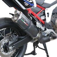 Escape compatible con Honda Crf 1100 L Africa Twin 2020-2025, Dual Poppy, Escape legal, homologado, silenciador con db killer desmontable y tubo de conexión específico 