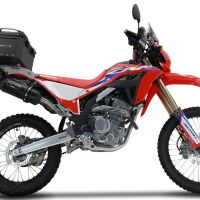 Baúl GPR TECH compatible con  Honda Crf 300 L / Rally 2021/2024 e5 Baúl Alpi-Tech en aluminio color plata, incluye portaequipajes específico de aluminio y placa especifica de acero. Capacidad Litros 26