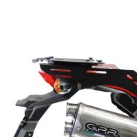 portaequipajes GPR TECH compatible con  Honda Crf 300 L / Rally 2021/2024 e5 Portaequipajes específico Top Case ALPITECH 35 LT Portaequipajes específico en aluminio negro