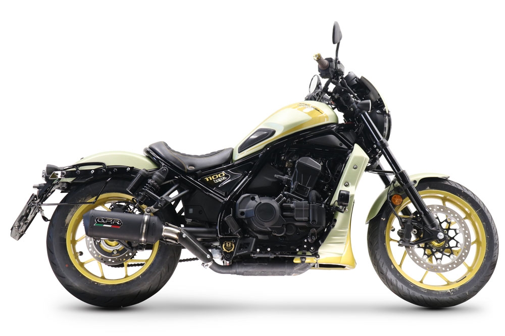 Escape compatible con Honda Cmx 1100 Rebel 2021-2024, Ghisa , Escape legal, homologado, silenciador con db killer desmontable y tubo de conexión específico 