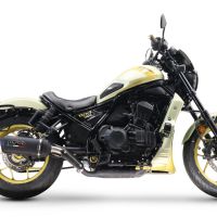 Escape compatible con Honda Cmx 1100 Rebel 2021-2024, Ghisa , Escape legal, homologado, silenciador con db killer desmontable y tubo de conexión específico 