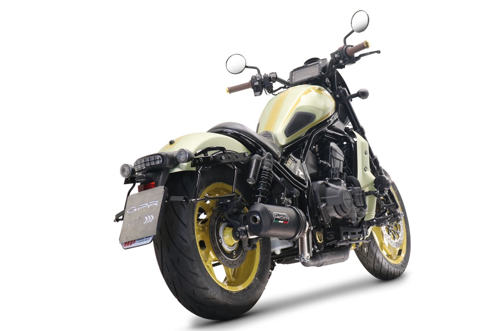Escape compatible con Honda Cmx 1100 Rebel 2021-2024, Ghisa , Escape legal, homologado, silenciador con db killer desmontable y tubo de conexión específico 