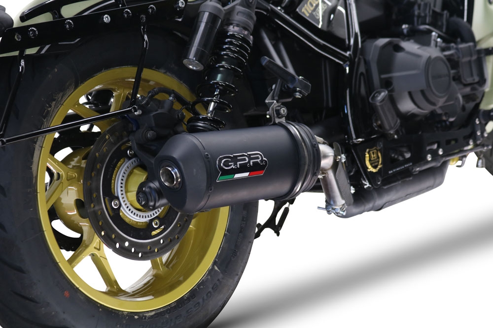 Escape compatible con Honda Cmx 1100 Rebel 2021-2024, Ghisa , Escape legal, homologado, silenciador con db killer desmontable y tubo de conexión específico 