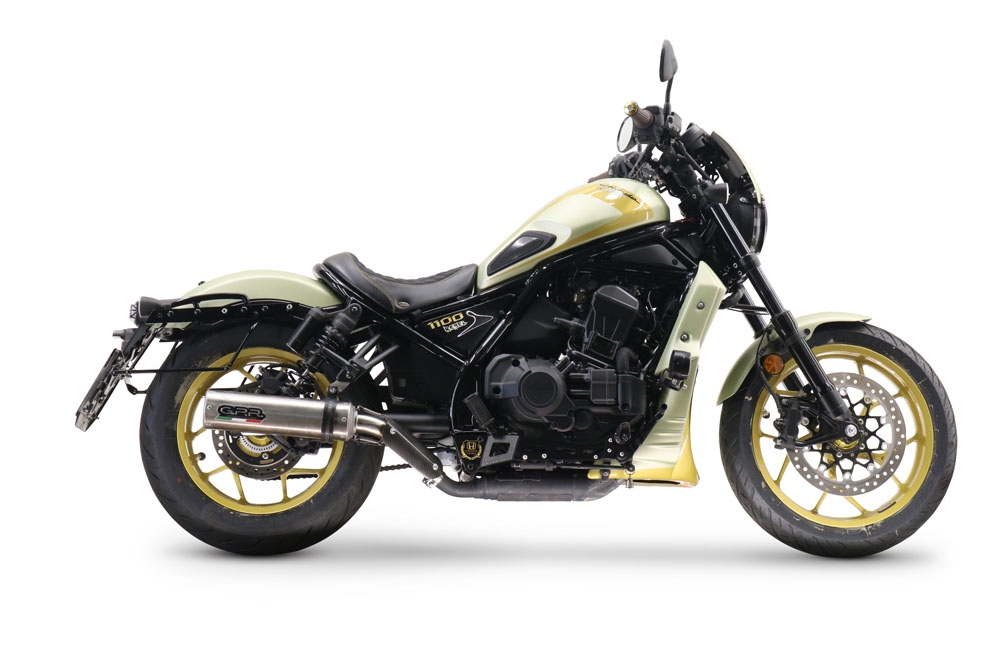 Escape compatible con Honda Cmx 1100 Rebel 2021-2024, M3 Inox , Escape legal, homologado, silenciador con db killer desmontable y tubo de conexión específico 