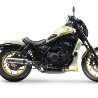 Escape compatible con Honda Cmx 1100 Rebel 2021-2024, M3 Inox , Escape legal, homologado, silenciador con db killer desmontable y tubo de conexión específico 