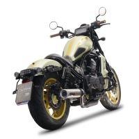 Escape compatible con Honda Cmx 1100 Rebel 2021-2024, M3 Inox , Escape legal, homologado, silenciador con db killer desmontable y tubo de conexión específico 