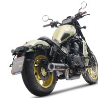 Escape compatible con Honda Cmx 1100 Rebel 2021-2024, M3 Black Titanium, Escape legal, homologado, silenciador con db killer desmontable y tubo de conexión específico 