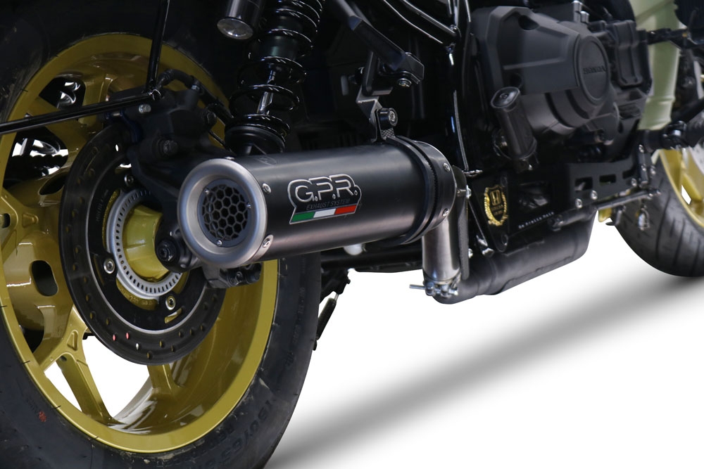 Escape compatible con Honda Cmx 1100 Rebel 2021-2024, M3 Black Titanium, Escape legal, homologado, silenciador con db killer desmontable y tubo de conexión específico 