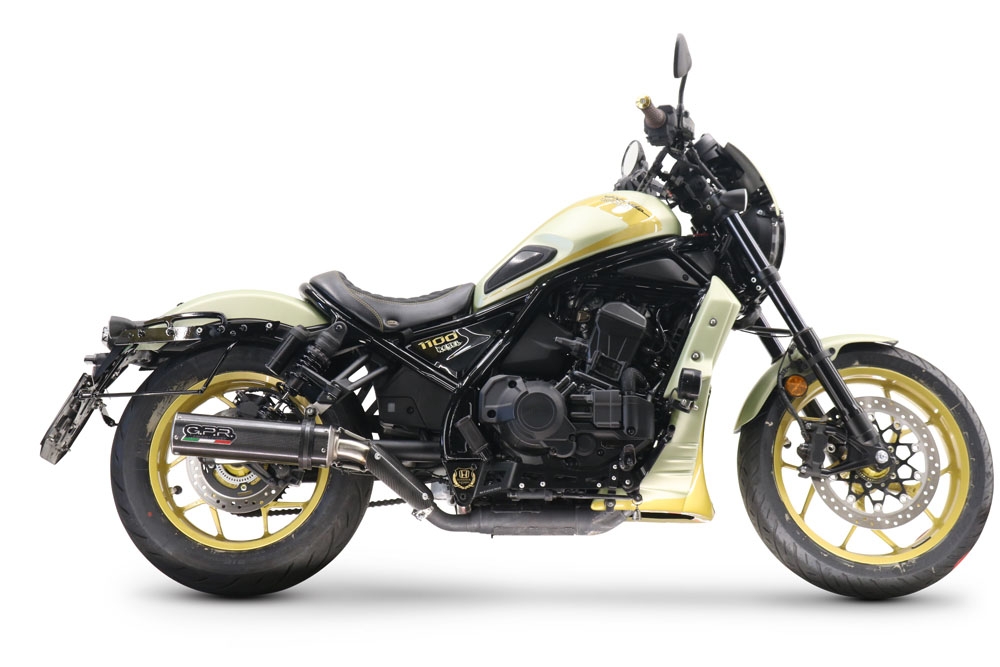 Escape compatible con Honda Cmx 1100 Rebel 2021-2024, M3 Poppy , Escape legal, homologado, silenciador con db killer desmontable y tubo de conexión específico 