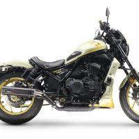 Escape compatible con Honda Cmx 1100 Rebel 2021-2024, M3 Poppy , Escape legal, homologado, silenciador con db killer desmontable y tubo de conexión específico 