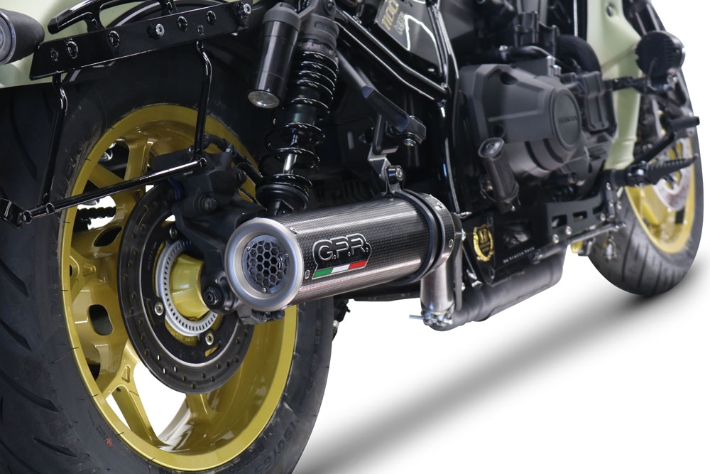 Escape compatible con Honda Cmx 1100 Rebel 2021-2024, M3 Poppy , Escape legal, homologado, silenciador con db killer desmontable y tubo de conexión específico 