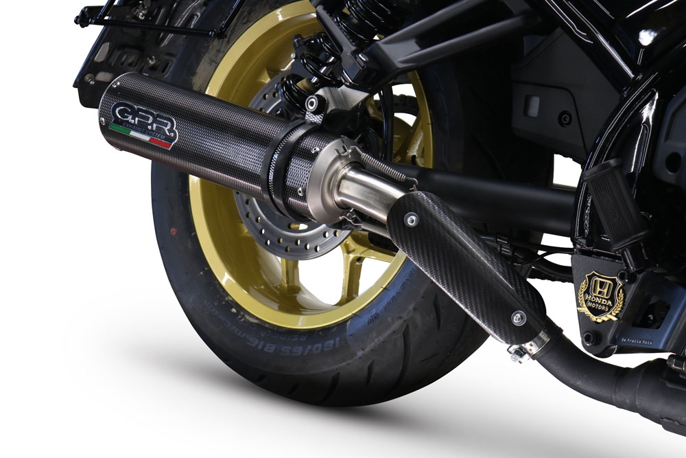 Escape compatible con Honda Cmx 1100 Rebel 2021-2024, M3 Poppy , Escape legal, homologado, silenciador con db killer desmontable y tubo de conexión específico 