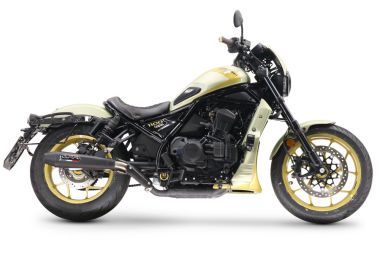 Escape compatible con Honda Cmx 1100 Rebel 2021-2024, Ultracone Nero, Escape legal, homologado, silenciador con db killer desmontable y tubo de conexión específico 
