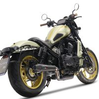Escape compatible con Honda Cmx 1100 Rebel 2021-2024, Ultracone Nero, Escape legal, homologado, silenciador con db killer desmontable y tubo de conexión específico 