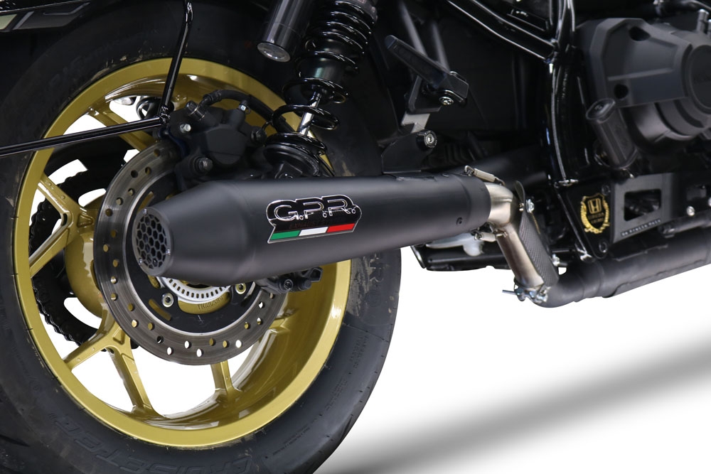 Escape compatible con Honda Cmx 1100 Rebel 2021-2024, Ultracone Nero, Escape legal, homologado, silenciador con db killer desmontable y tubo de conexión específico 