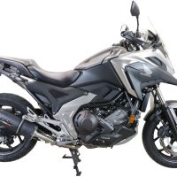 Escape compatible con Honda Nc 750 X - S Dct 2017-2020, Furore Evo4 Nero, Escape legal, homologado, silenciador con db killer desmontable y tubo de conexión específico 